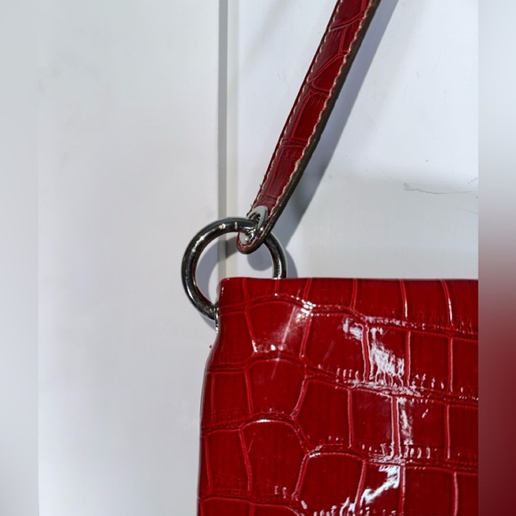 Guess Red Crocodile Embossed Crossbody Bag - Picture 9 of 15